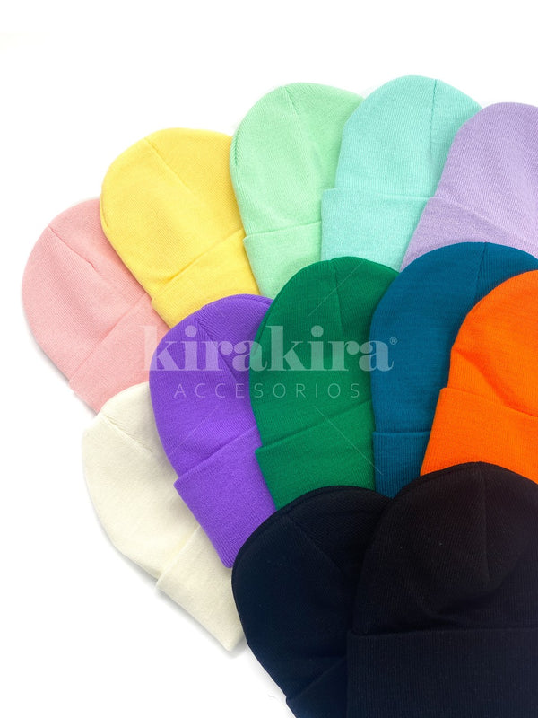 Gorro Beanie Colores Pastel 12pcs - KiraKira